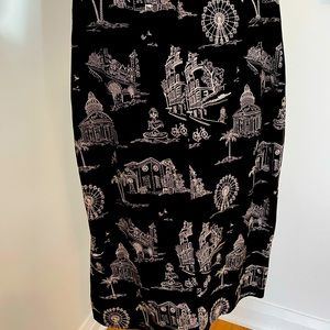 Lovely black and white Maje midi skirt